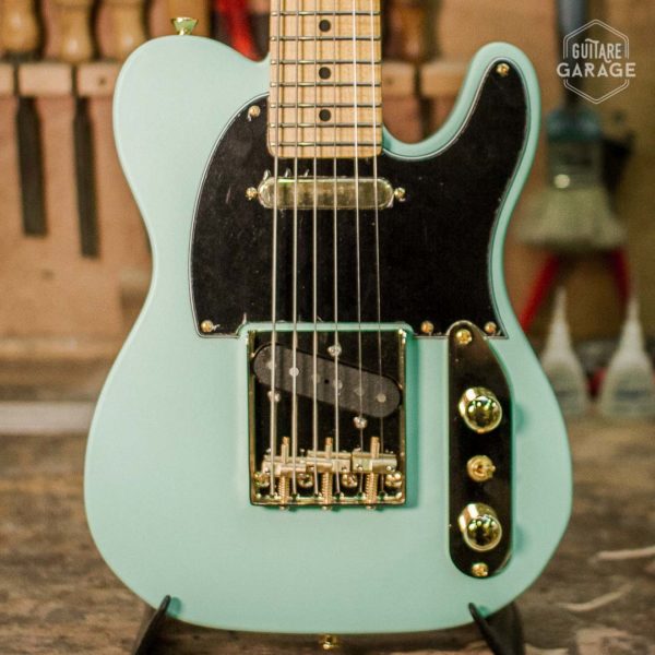 Minicaster Surf Green Satin Gold Edition