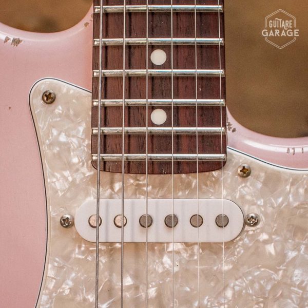 stratocaster HSS Guitare Garage Shell Pink Relic